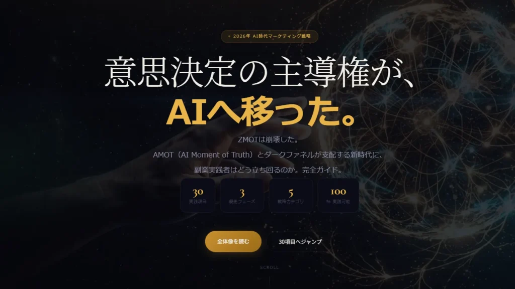 30項目でAI時代を攻略 AMOT副業戦略