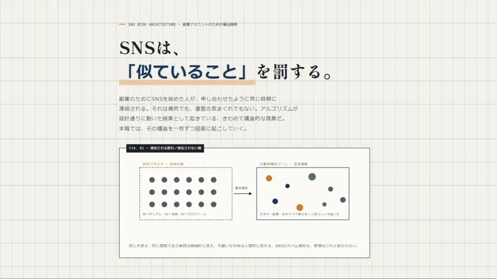 コピペ副業、9割一斉BAN SNS垢バンの構造設計図